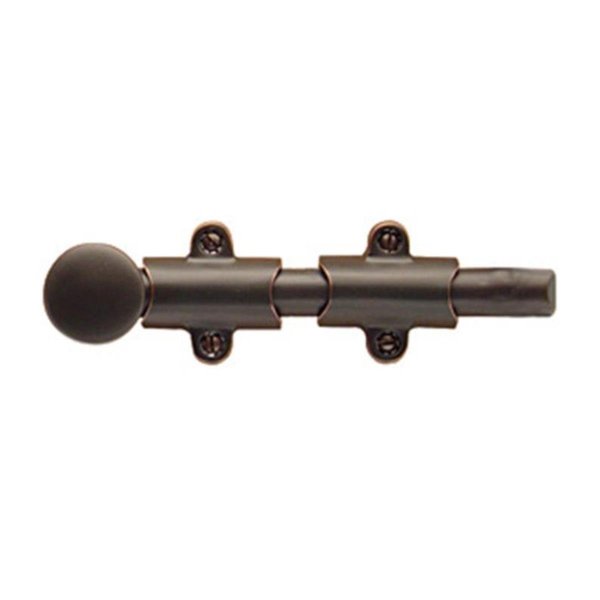 Patioplus 6 in. Surface Bolt with 3 Strikes, Medium Bronze PA2667434